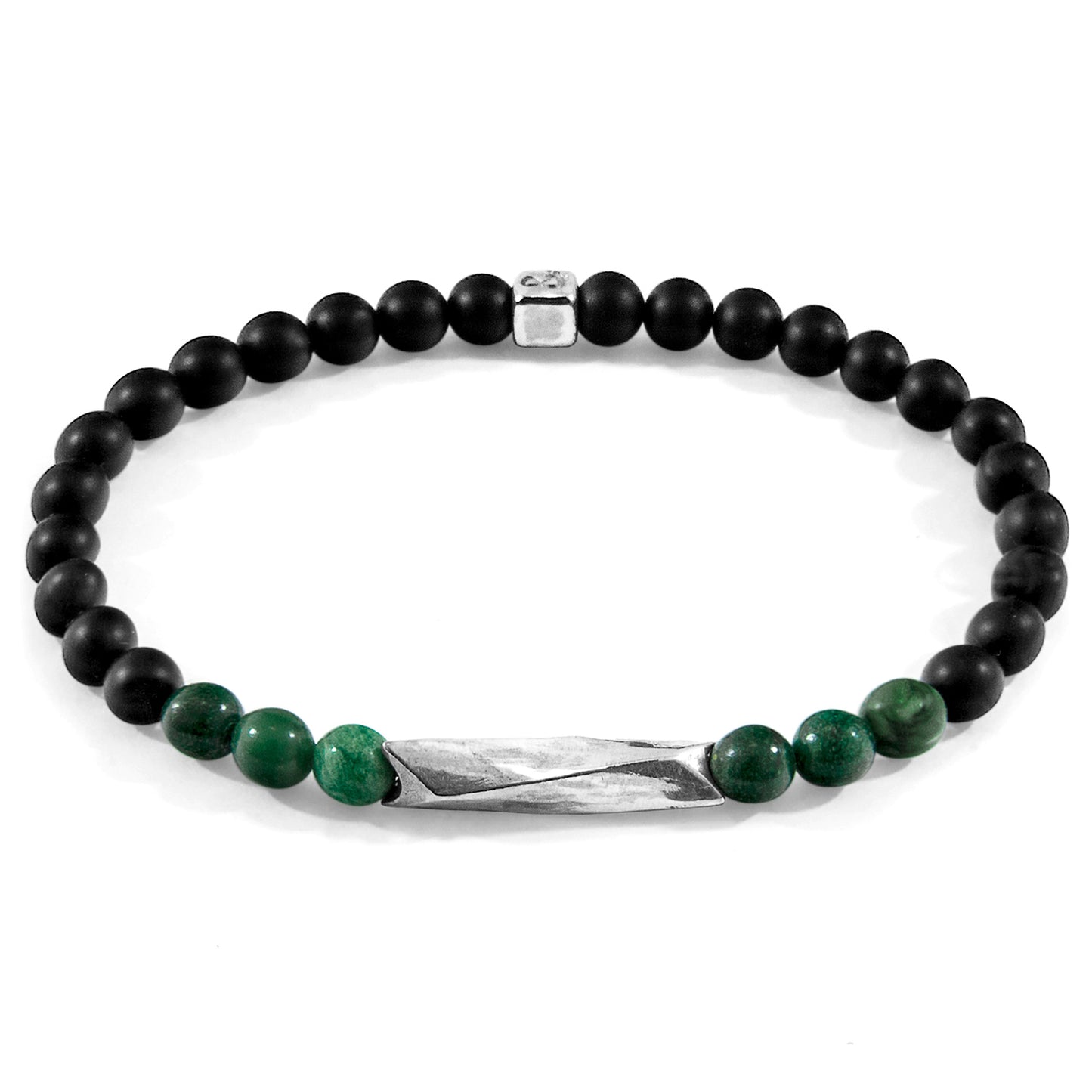 Green Jade .925 Sterling Silver and Stone Unisex Bracelet